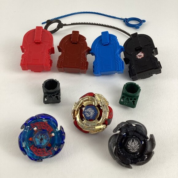 Hasbro Other - Beyblade Burst Spinning Top Custom Figures Toy Lot Launchers Ripcord Hasbro Game